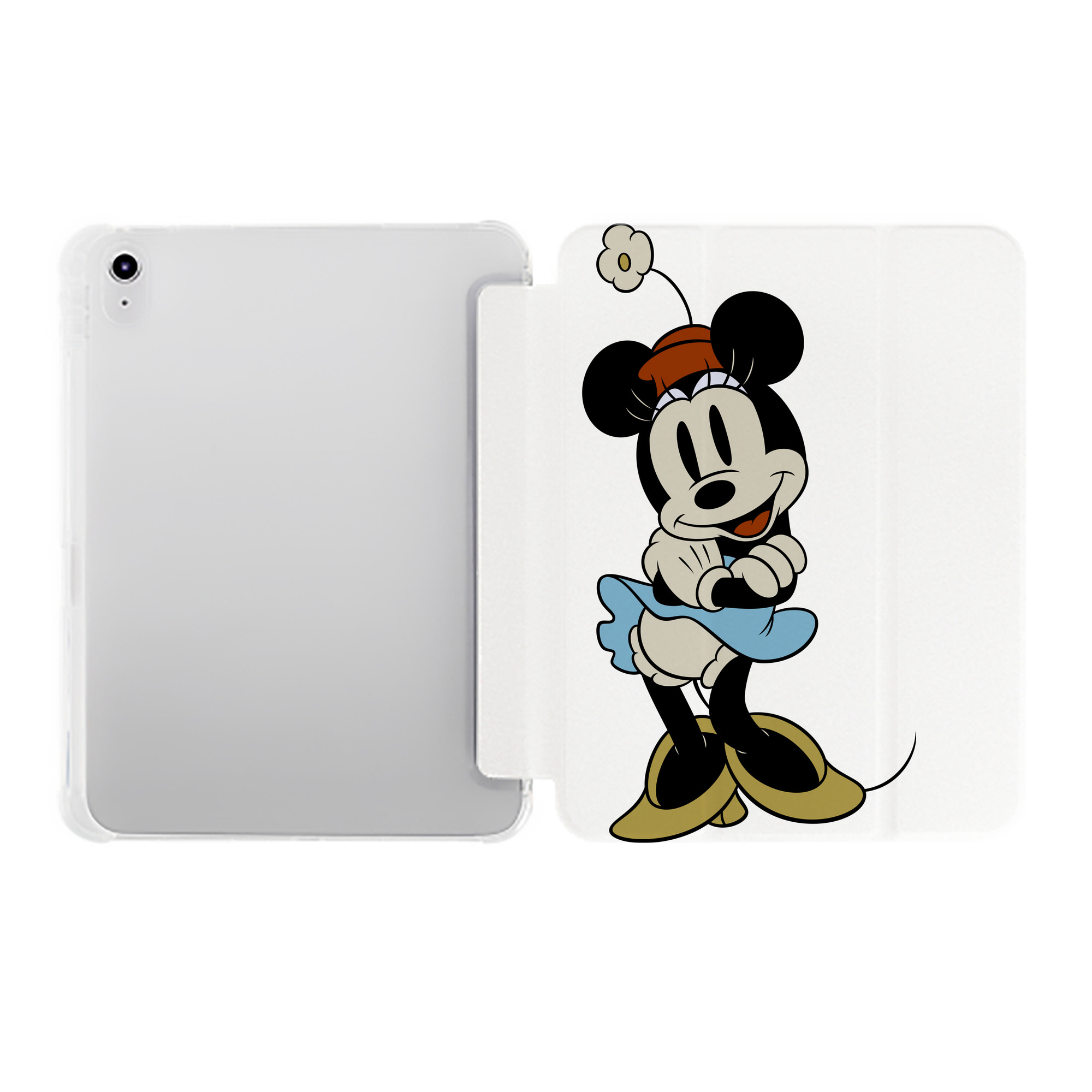 （画像用） ミッキーマウス Mickey Mouse IPad ケース ペン収納付き 三つ折りスタンド PUレザー×シリコン 対応機種9.5/10.5/10.9インチ